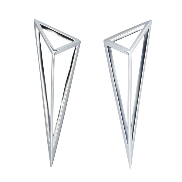 Asymmetric Oversized Pyramid Earrings – Moratorium Studio
