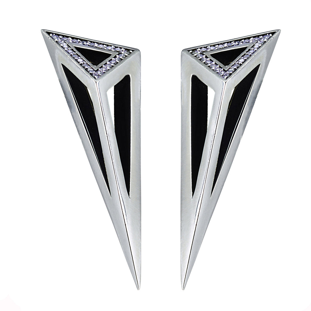 White gold with white diamonds