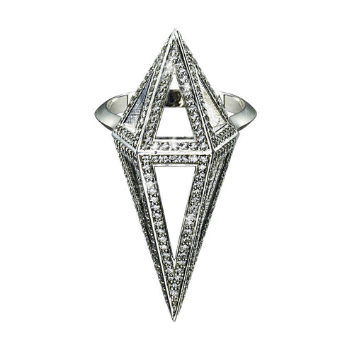 White gold with white diamonds