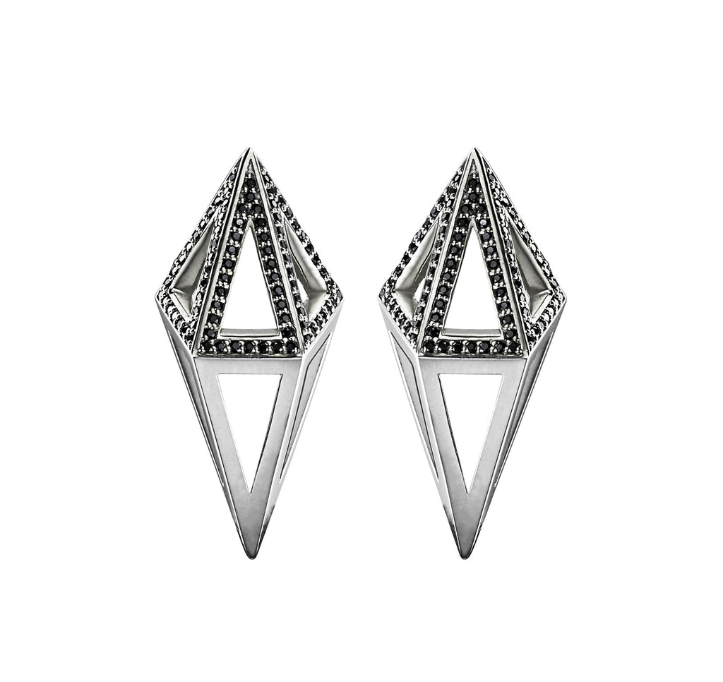 White gold with black diamonds