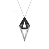 White gold with black diamonds and black rhodium
