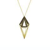 Yellow gold with black diamonds
