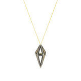 Yellow gold with black diamonds