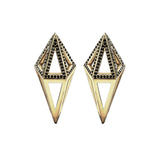 Yellow gold with black diamonds