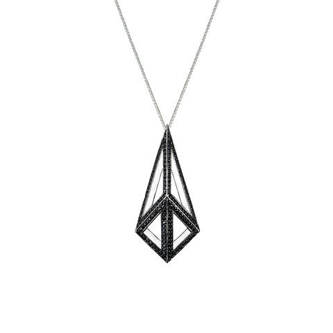 White gold with black diamonds