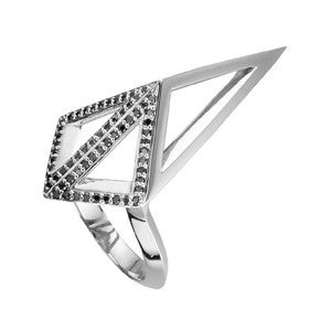 White gold with black diamonds
