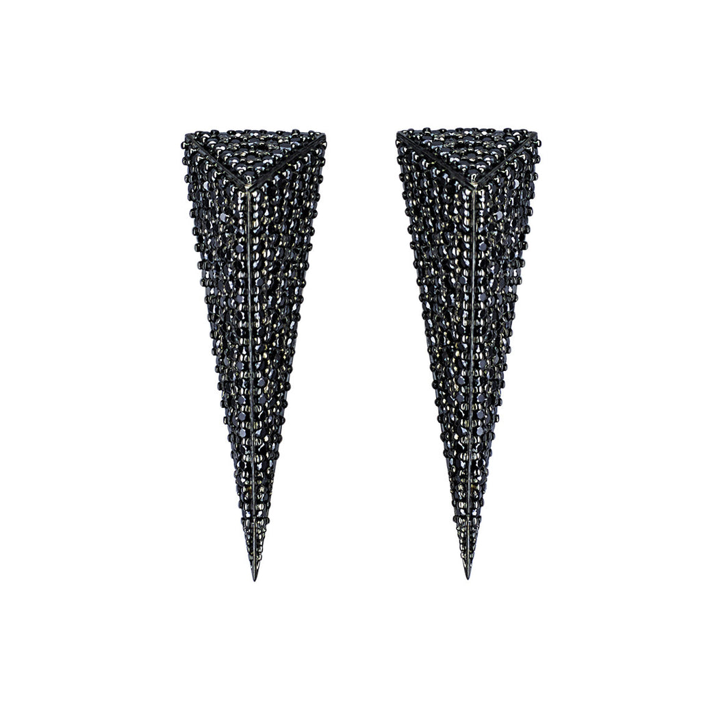 White gold with black diamonds