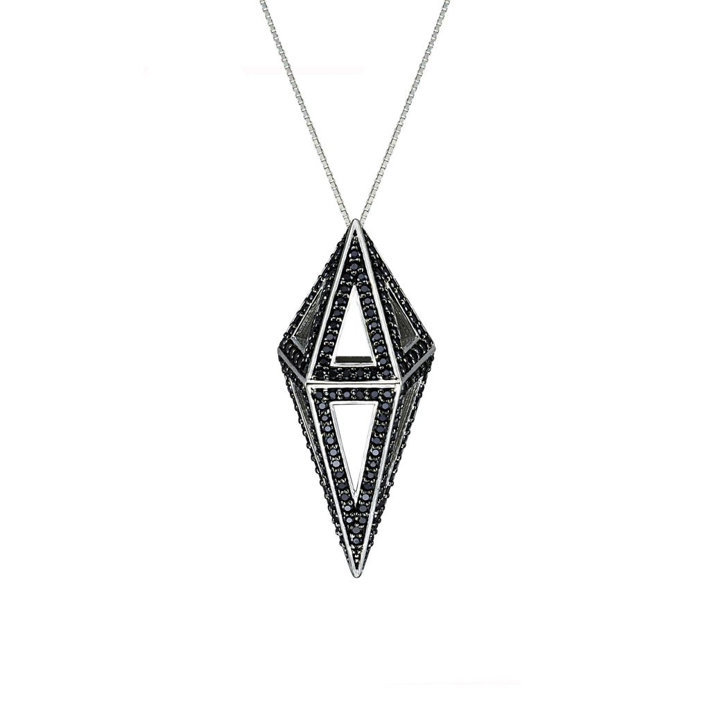 White gold with black diamonds