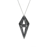 White gold with black diamonds