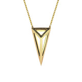 Yellow gold with black diamonds