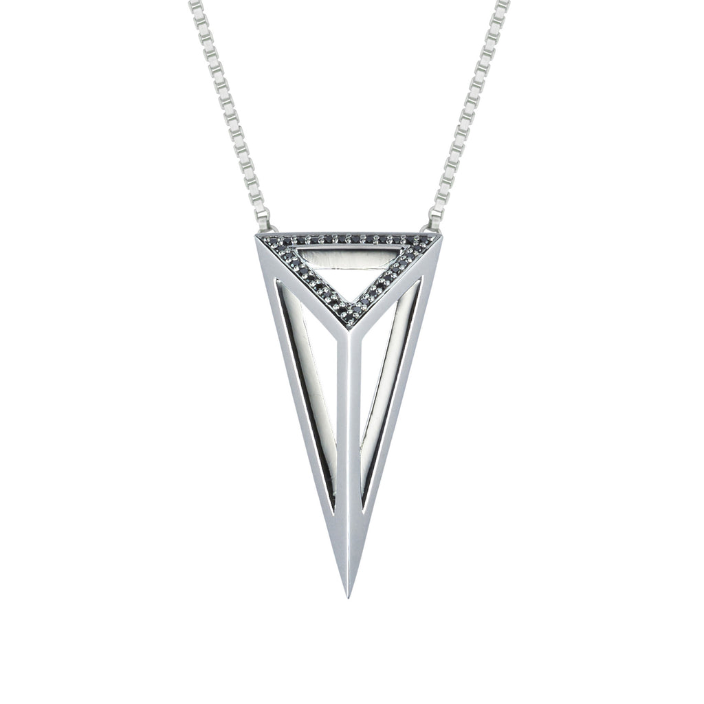 White gold with black diamonds