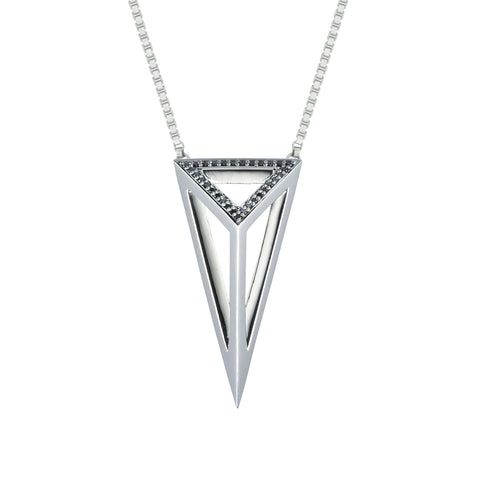 White gold with black diamonds