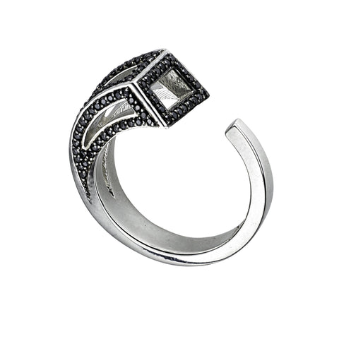 White gold with black diamonds