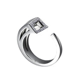 White gold with white diamonds